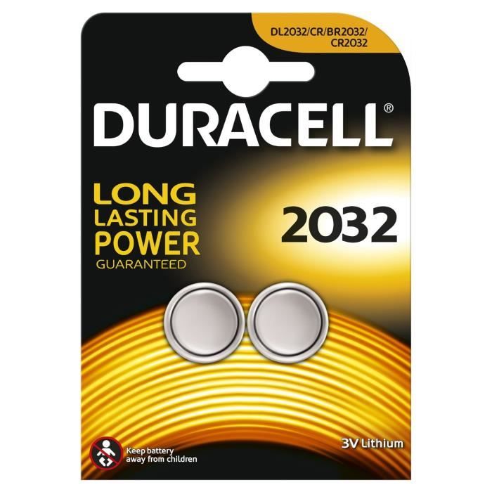 DURACELL Blister de 2 piles 2032 lithium