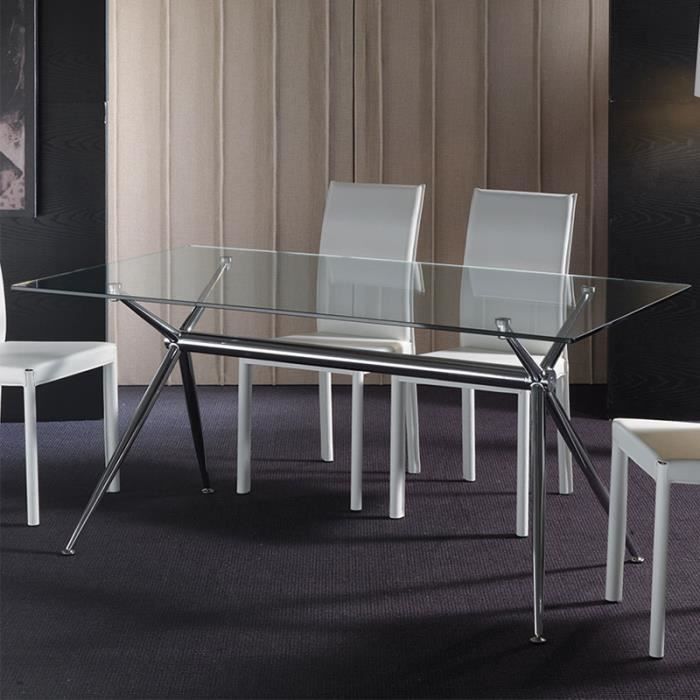Table à manger en verre MARINA 180 cm