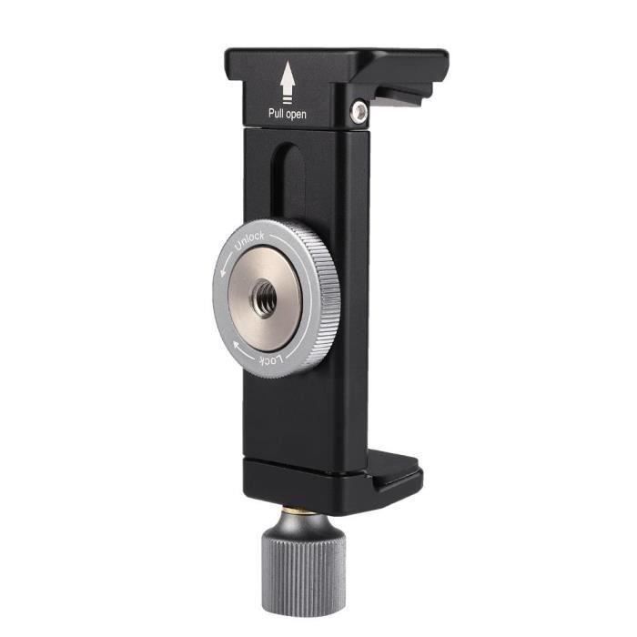 Pince universelle de téléphone portable trépied avec la fente de queue d'aronde d'Ajax
