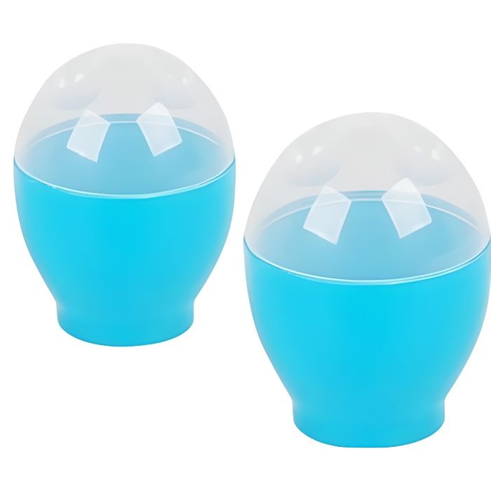 Oeuf cuit pour micro-onde - Lot de 2 - 3 coloris