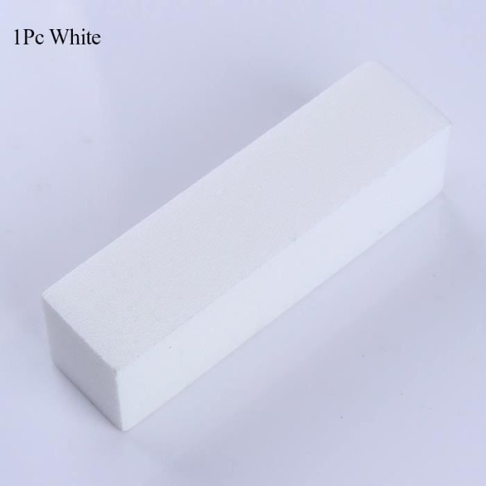 9 -Limes à ongles professionnelles lavables en forme de demi lune, double face montée sur tampon, pour limage et polissage, outil de