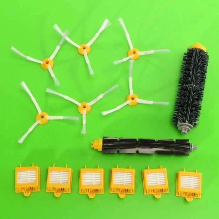 14Pcs Kit Brosse Latéral Filtre Nettoyage Pr iRobot Roomba 700 760 770 780 Serie
