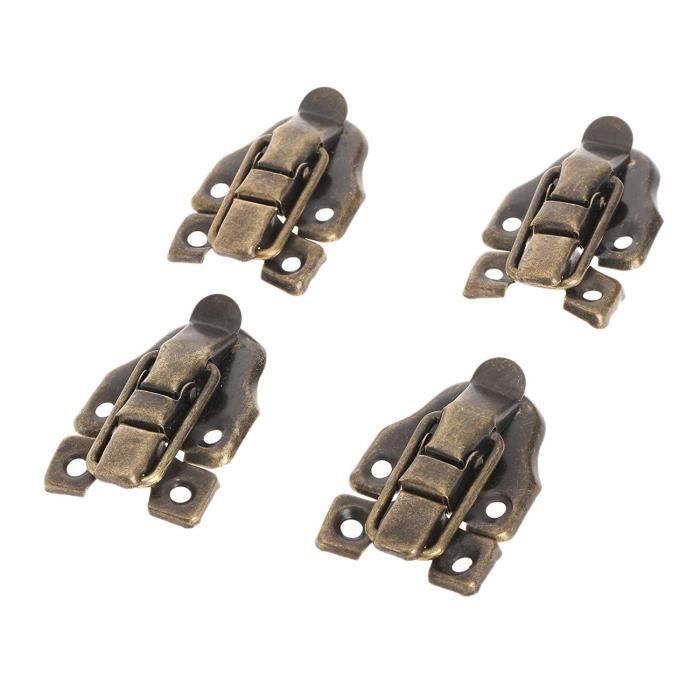 4pcs Retro Latch Catch Jewellery Box Gift Case Wardrobe Hasp Pad Chest Lock Hook