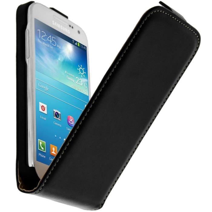 Housse à clapet ultra-slim Noir pour Samsung Galaxy S4 Mini