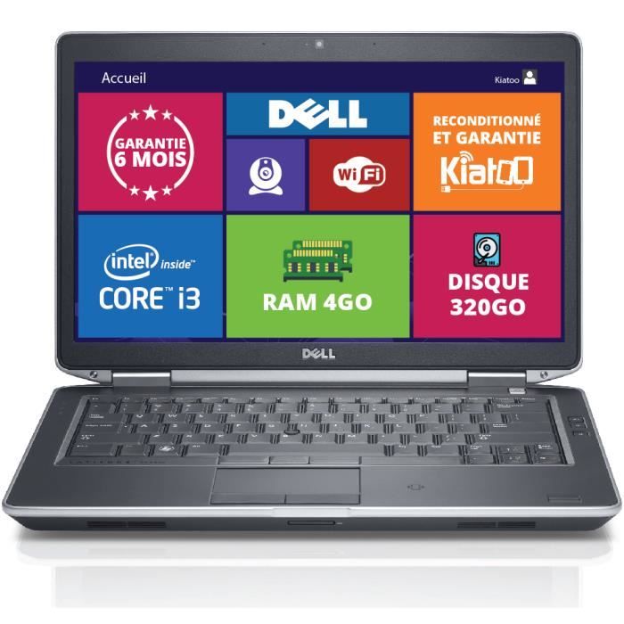 ordinateur portable DELL E5430 core I3 4go ram 320go disque dur ,pc portable ,windows 7