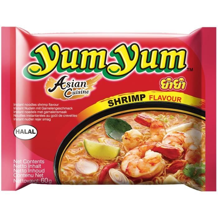 Nouilles instantanées YumYum aux Crevettes (lot de 20)