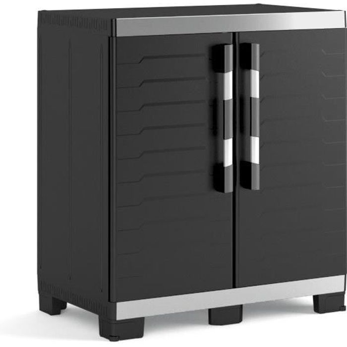 KETER - ARMOIRE BASSE XL GARAGE, Noir, 89 x 54 x 99 cm