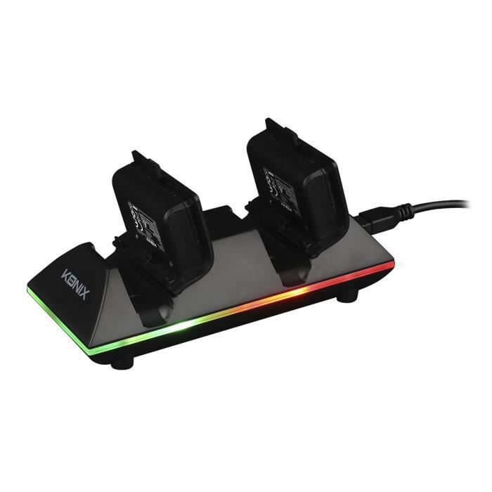 Double chargeur rapide + 2 batteries pour manette XBOX ONE - Dock , station de charge - 20h d'autonomie
