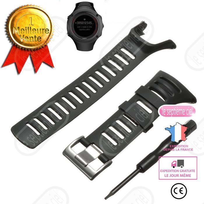 bracelet pour montre en caoutchouc avec kit outils inclus de tournevis SUUNTO AMBIT 3 PEAK/Ambit 2/Ambit 1 imperméable femme homme