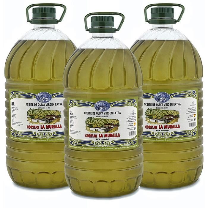 Huile D Olive - Extra Vierge Cortijo Muralla Variété Hojiblanca Pack 3