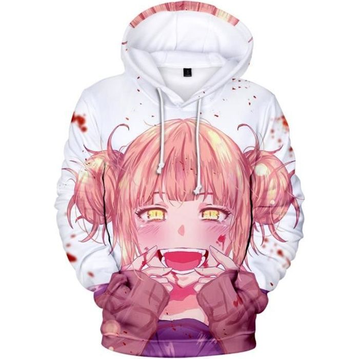 Sweatshirt à Capuche Manches Longues My Hero Academia Sweat Himiko Toga 3D Pull Personnalité Hoodies