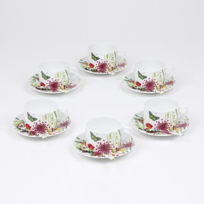 TABLE PASSION - COFFRET 6 TASSES / SOUS TASSES ...
