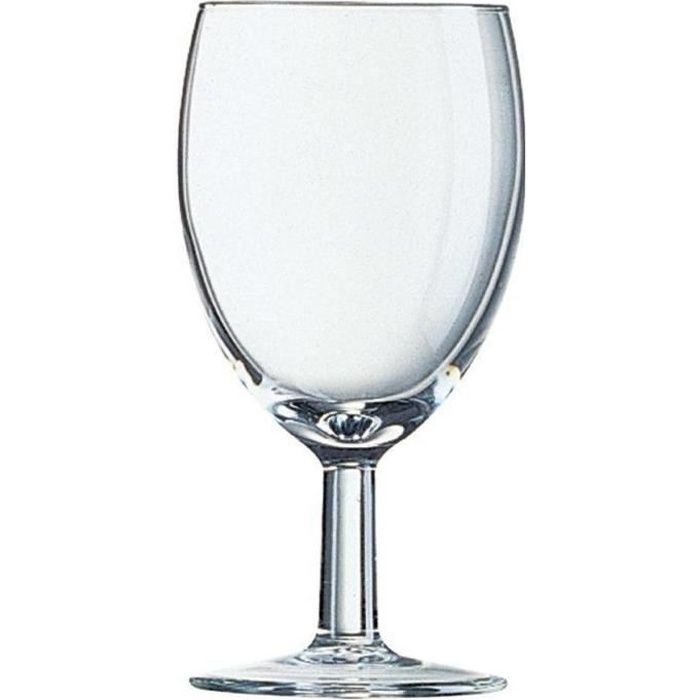 Lot de 12 verres pied pour Eau en verre - 24,5 cl