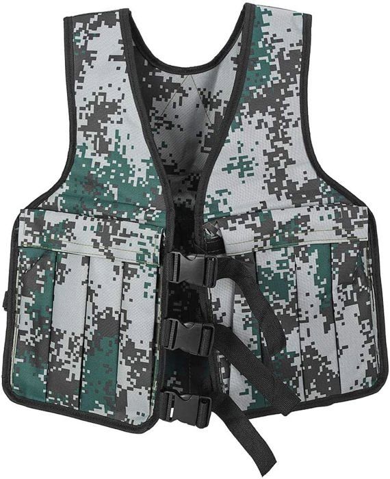 Maoiut Gilet Tactique Adulte Modulaire - Airsoft Paintball, Camouflage Réglable Militaire Avec Poches Amovibles