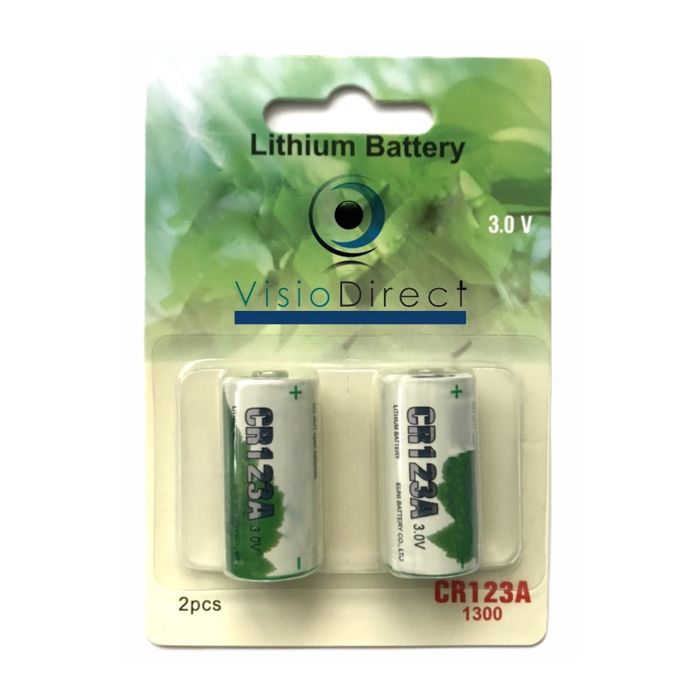 Lot de 2 Piles lithium type CR123A 3V compatibles CR17335 - CR17345 - Visiodirect - Lot de 2 Piles lithium type CR123A 3V compatibles CR17335 - CR17345 - Visiodirect -