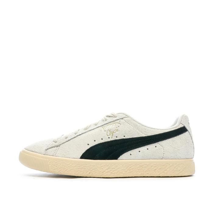 Puma Baskets Blanches/Noires Homme Puma Clyde Teasel