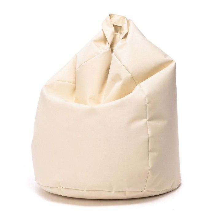 Ecopuf Pouf Poire Mini Sako Polyester - 80 x 50 cm - Crémeux