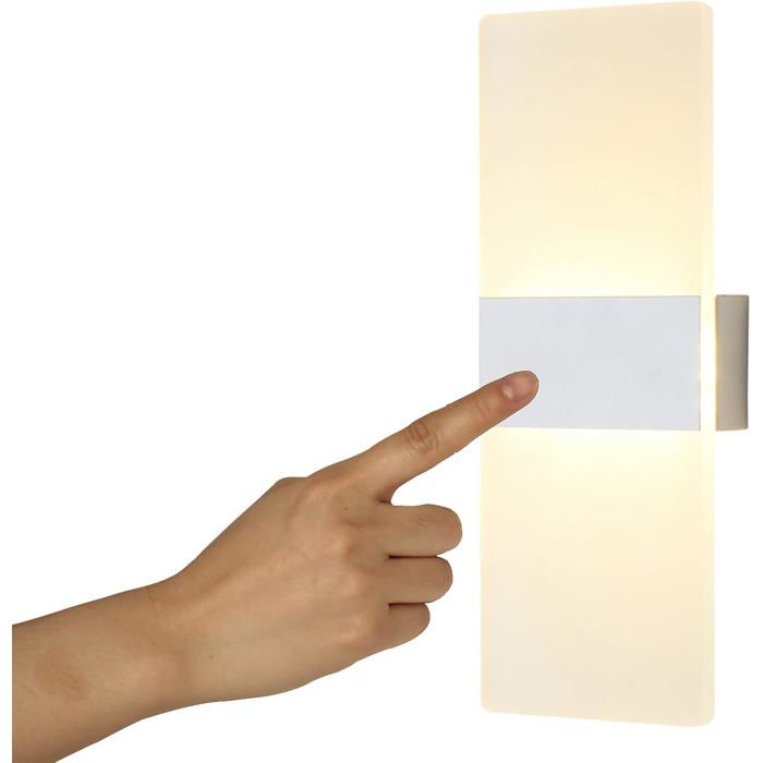 Applique murale LED 12W verre gris brossé 29CM classe A+