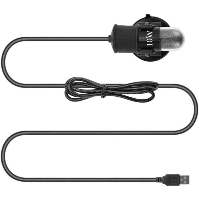 Meilleurs prix pour Mini chauffe-eau aquarium 10W USB thermostat submersible (18-34°C) contrôle temp réglable ≤15L micro-aquariums CHAUFFAGE