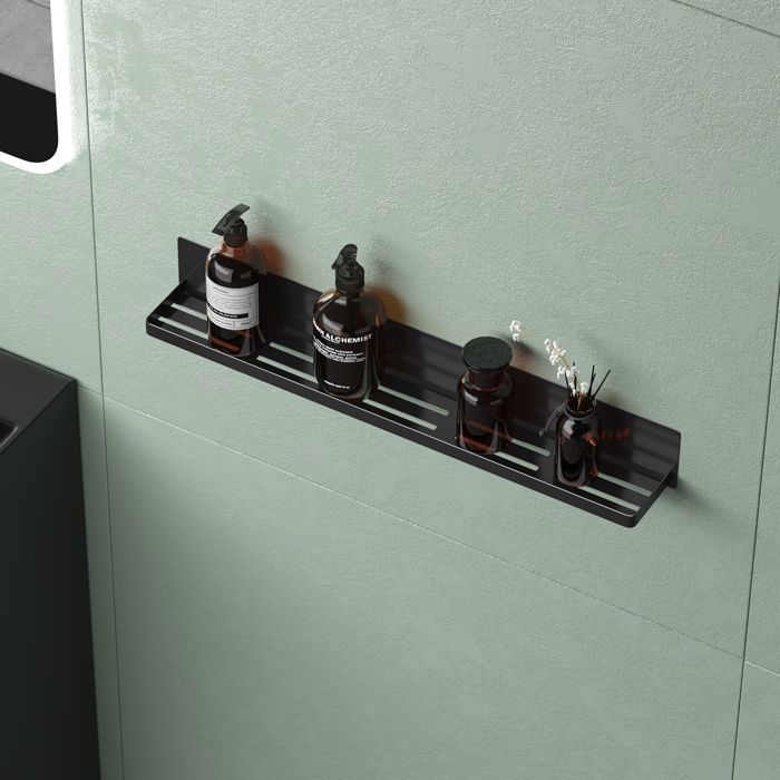 Mai & Mai Étagère Murale Auto-adhésive Multifonction Magnétique sans Perçage pour Salle de Bain Cuisine Noir Reglo-01