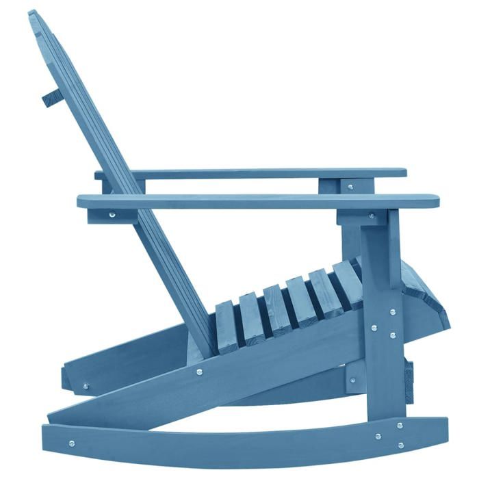 Bleu Siège de jardin -  Chaise à bascule de jardin - 1 PC - Adirondack bois de sapin massif bleu C4702