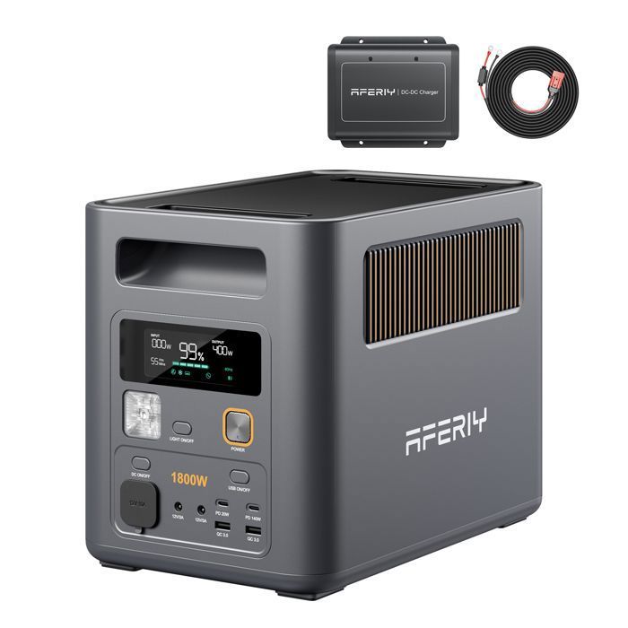 Station dénergie portable - AFERIY - Nomad1800Pro - 1800W - 1024Wh extensible - Recharge ultra-rapide 580W DC