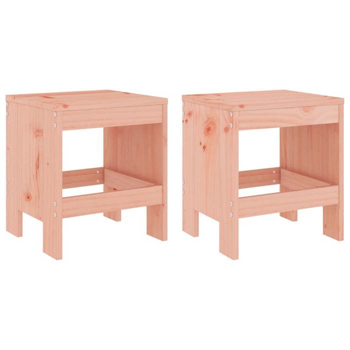 Tabourets de jardin Résistants UV(2 pièces) - Fauteuils de jardin - 40x36x45 cmbois massif Douglas ulb78z