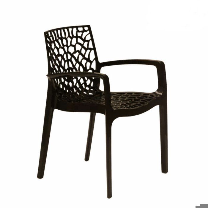 Chaise en Polypropylène avec Accoudoir Fauteuil Design pour Jardin Gruvyer Arm - Marron Chaise en Polypropylène avec Accoudoir Fauteuil Design pour Jardin Gruvyer Arm - Marron