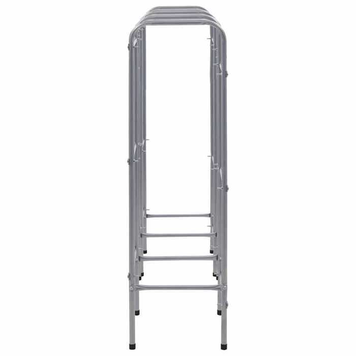 Neuf& 1572 Organisateur étagère - vidaXL - CHIC Étagère de rangement pour 9 caisses Argenté 145x33x116 cm Acier - Design classique