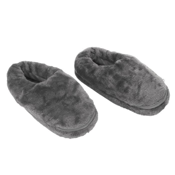 Chaussons chauffants t 36 au 43 - gris