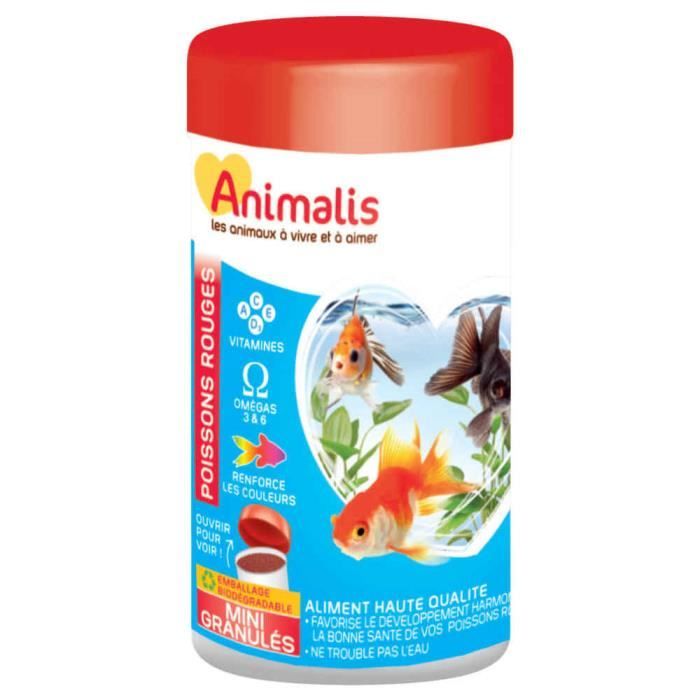 Animalis - Aliments Mini Granulés pour Poissons Rouge - 100ml