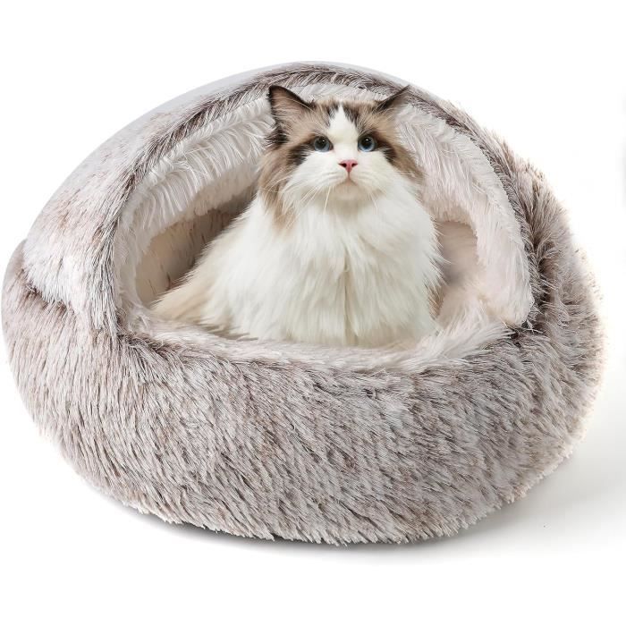 Comparer les prix de Panier pour Chat Anti Stress Extra Doux Lit pour Chat Grotte Niche Chat Apaisant Panier de Chien Canapé , Cafe, 50 x 50cm