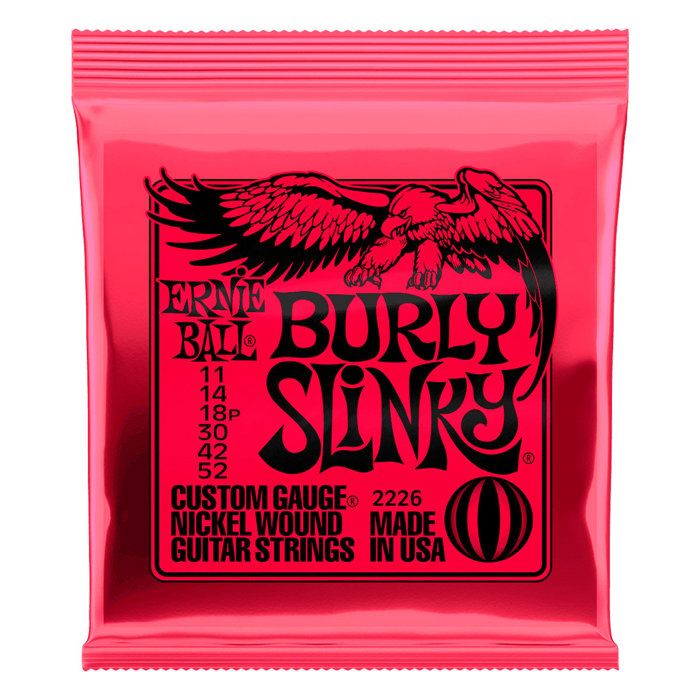 Burly LOT DE 3 ERNIE BALL 2226 BURLY SLINKY JEU DE CORDES GUITARE ELECTRIQUE 11-52 