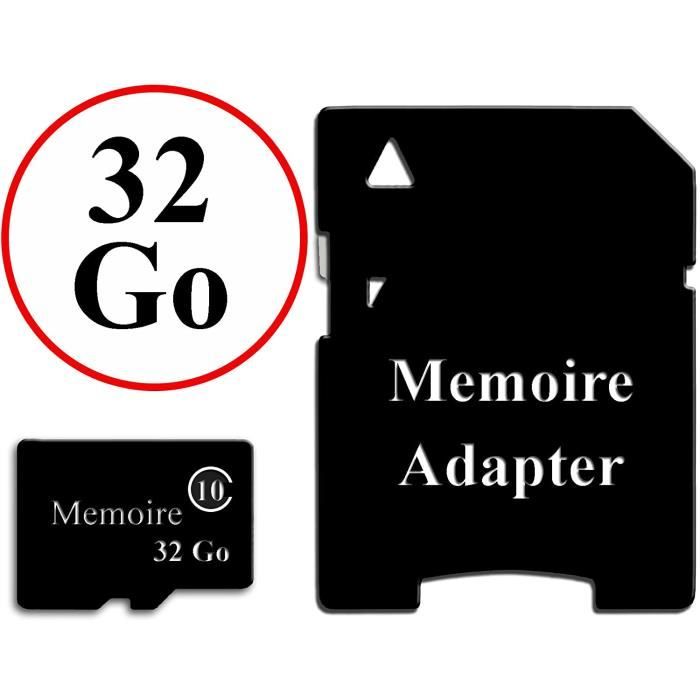 TV station Decompose Fiddle Carte Mémoire au format Micro-SD 32 Go classe 10 + Adaptateur pour Samsung  Galaxy J5 (2016)[1408] - Cdiscount Appareil Photo