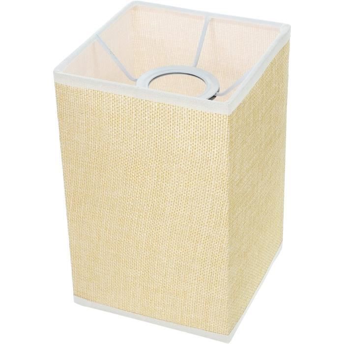 Abat-Jour Carré Tissu Tissu Abat-Jour Rectangulaire Naturel Lustre ...