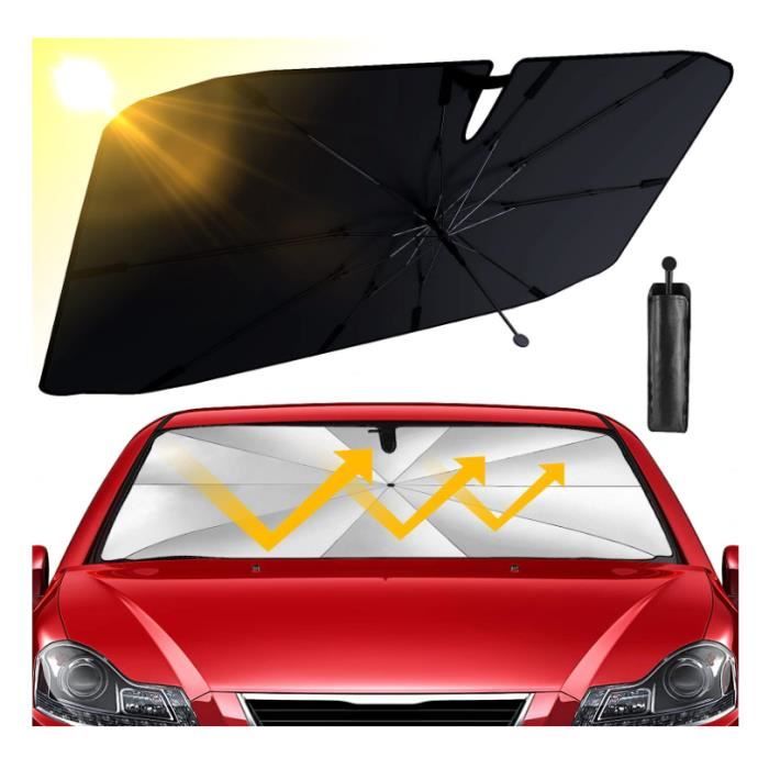 Pare-Soleil Voiture Universel - Anti-UV Et Anti-Chaleur - Pliable Comme Un Parapluie - Pour SUV, Berline, Utilitaire