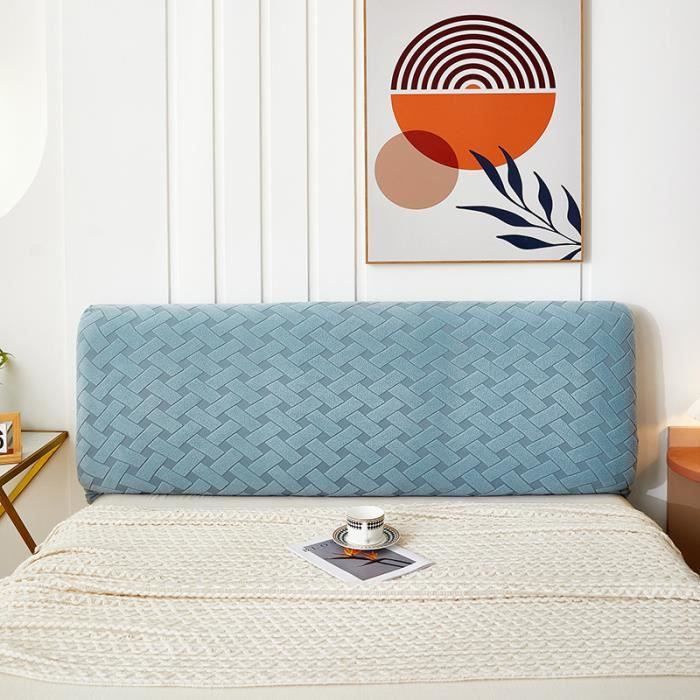 Housse Tête De Lit Élastique – Protection Anti-Taches – Lavable – Gris Foncé – Pour Têtes Plates Ou Légèrement Courbées