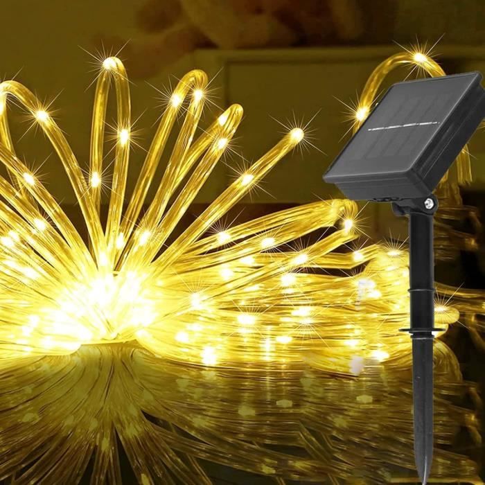 Guirlande Lumineuse Solaire Ruban Cuivre 100 LED - Blanc Chaud - 8 Modes -  Extérieur-Intérieur - Cdiscount Maison