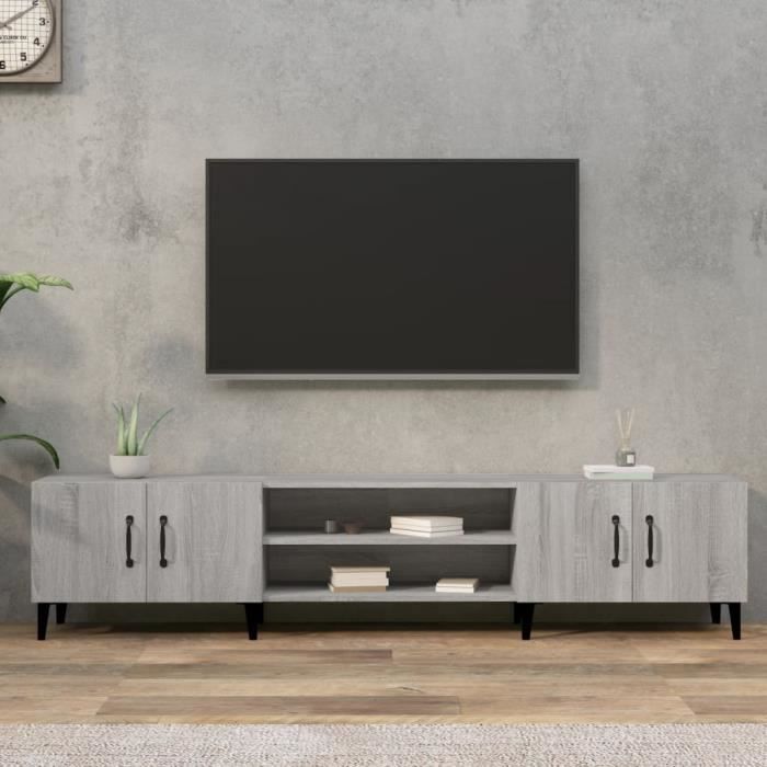 Meuble TV - GKK - sonoma gris 180x315x40 cm bois dingénierie - Contemporain A6270
