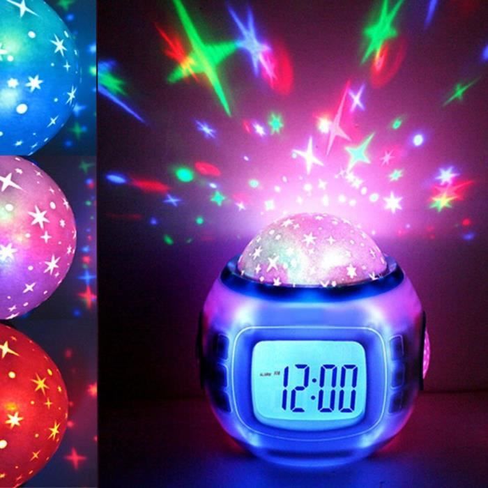 Projecteur De Lumiere De Nuit Chambre Bebe Ciel Etoile Bebe Lampe Du Chambre A Coucher Reveil De Musique Decor De La Maison Cdiscount Maison