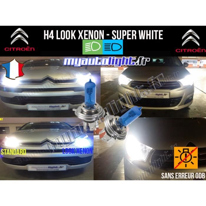 Pack ampoules H4 blanc xenon - Citroen Xsara Picasso