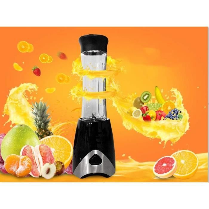 Smoothie Mini Blender, Mini USB Blender Juicer Rechargeable avec 4 Lames tranchantes en Acier
