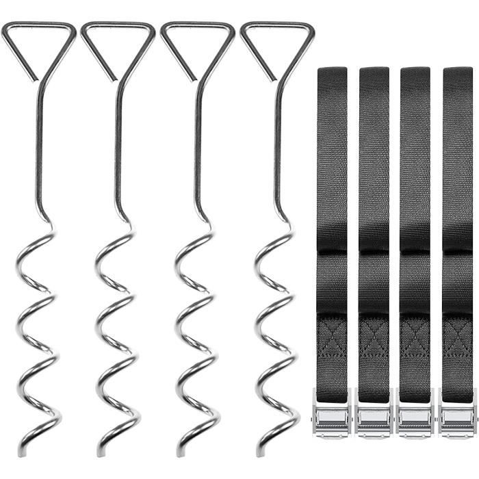 Kit Fixation Trampoline,Ancrage Au Sol,Piquet de Fixation de Trampoline