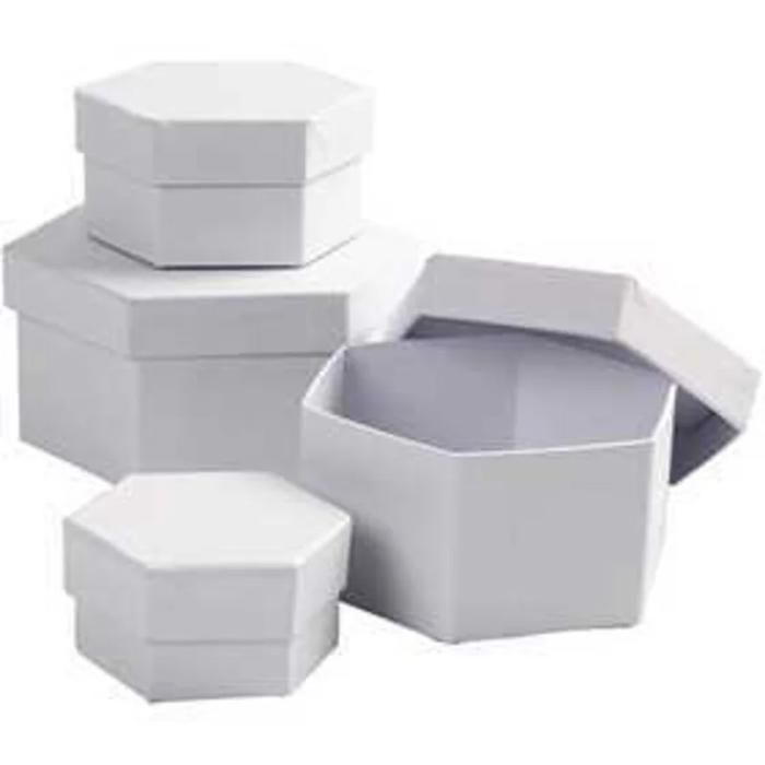 boites hexagonales en carton blanc set de 4 pieces ref 264070 cdiscount beaux arts et loisirs creatifs coloriage roses rouges