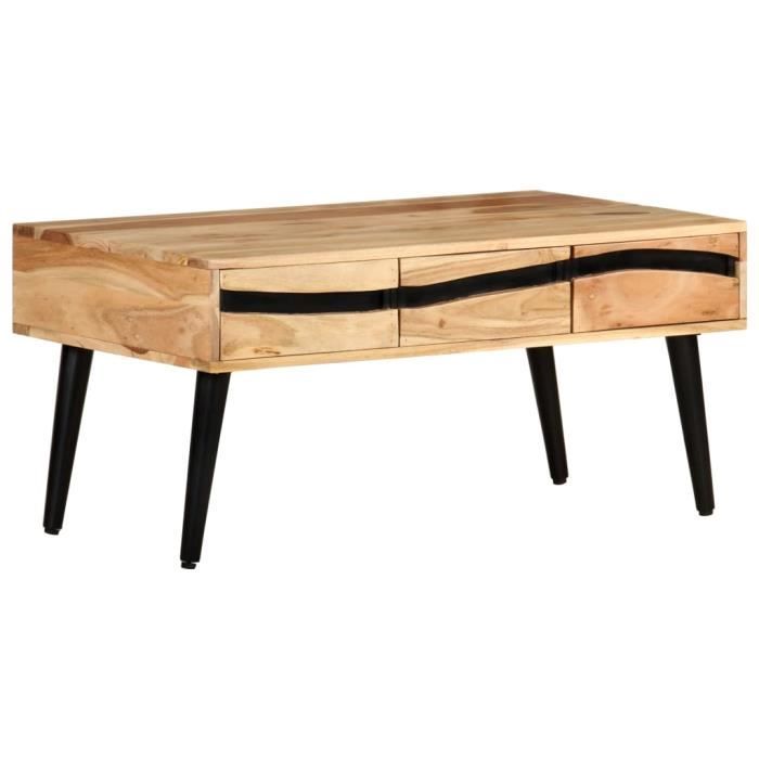 pop - market table basse 88x50x42 cm bois d'acacia solide,haut de gamme ®uydvmv®