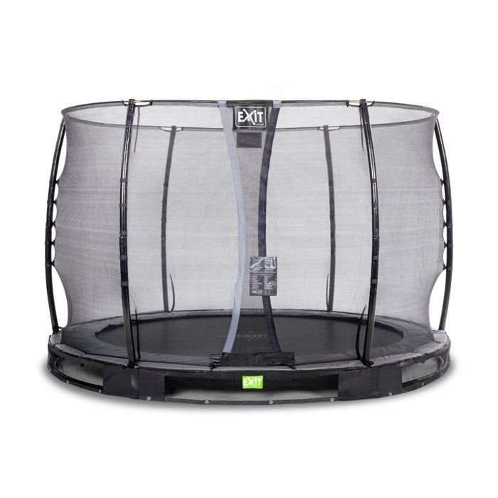 EXIT TOYS Trampoline enterr&eacute; -  - Elegant Ground 305 - Noir - 305 cm - Rond - Filet de s&eacute;curit&eacute; 