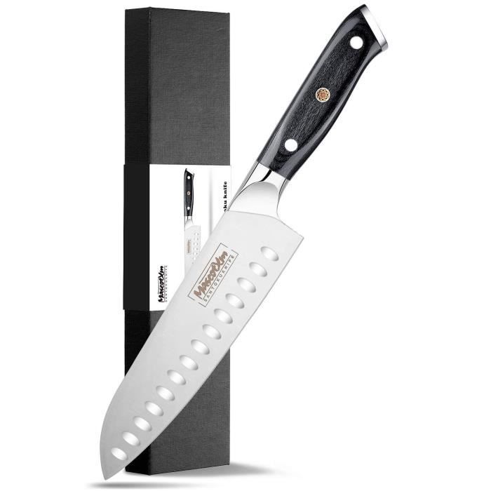 Mascot Xm Santoku Couteau Cuisine Couteau Chef Japonais Couteau Sushi 17cm Couteau Creux Couteau Forge Allemand Hc Acier Inoxydable Achat Vente Couteau De Cuisine Mascot Xm Santoku Couteau Cdiscount