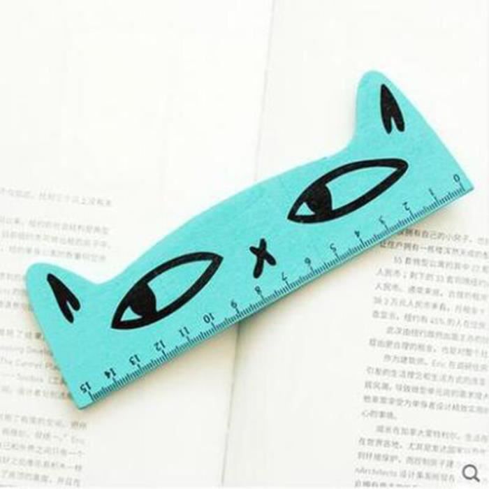 Regle - Equerre,Règle En Bois Pour Chat,dessin Animé,règles Droites De Mesure De 15cm,outil De