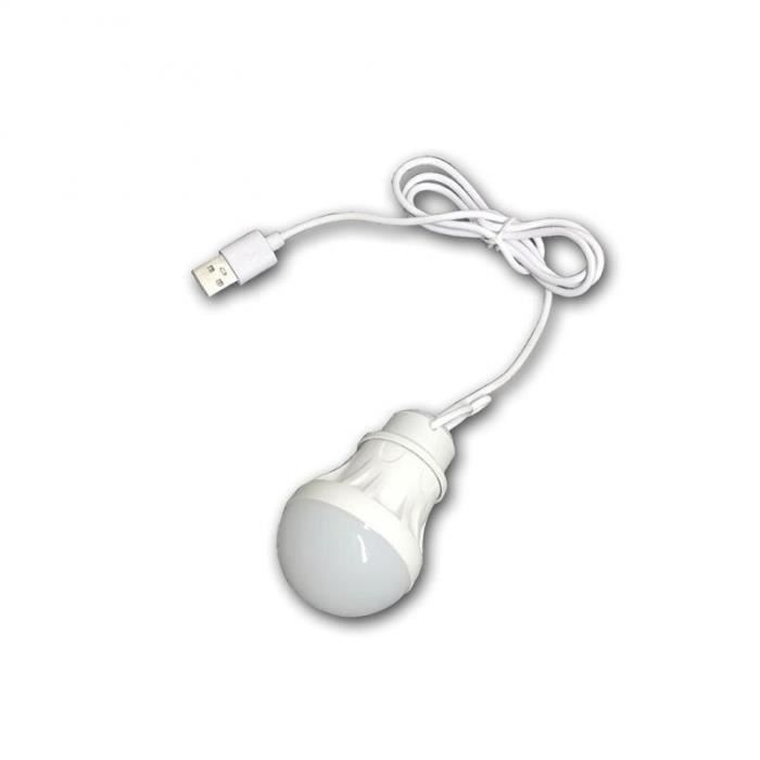 BLANCHE - Mini lampe Led Usb Rechargeable, Portable, idéale pour le  Camping, la lecture, l'étude ou le bureau - Cdiscount Sport