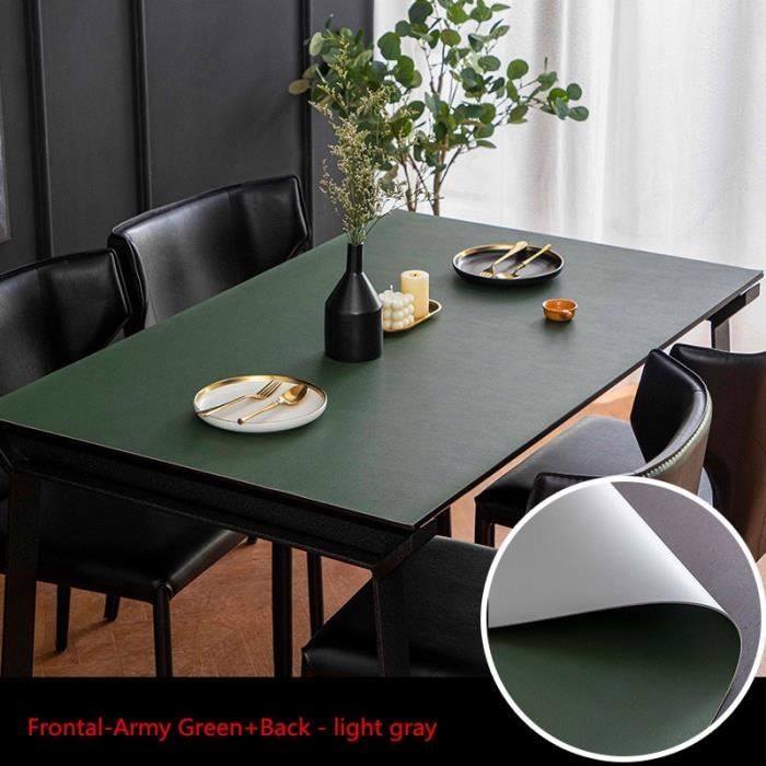 Sous-Main Tapis De Table En Cuir Double Face Imperméable Tapis De